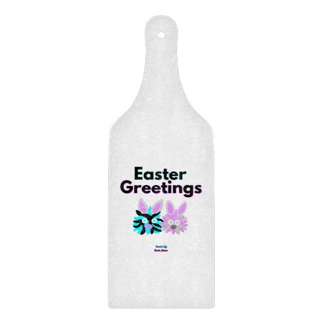 Bunny Fuzzies Glass Caking Board (Framsidan)