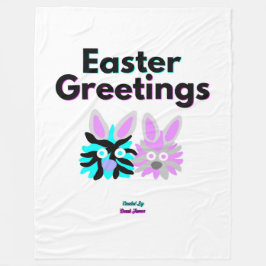 Bunny Fuzzies Large Fleece Blanket