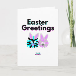 Bunny Fuzzies Lodrät Standard Greeting Card Kort