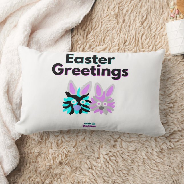 Bunny Fuzzies Lumbar Pillow Lumbarkudde (Filt)