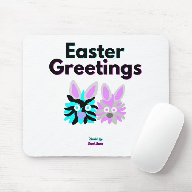 Bunny Fuzzies Mouse Pad Musmatta (Med mus)