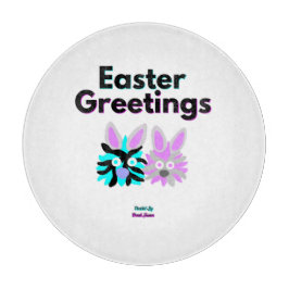 Bunny Fuzzies Runda glasskärskivor 30,4 cm