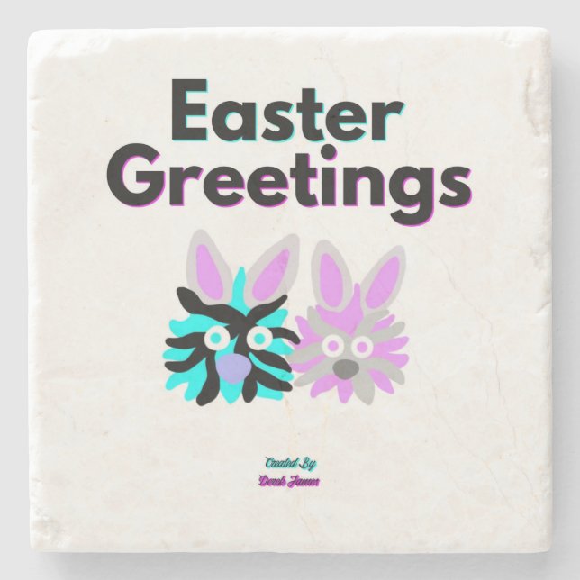 Bunny Fuzzies Stone Underlägg (Framsidan)