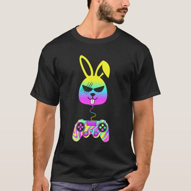 Bunny Gamer Arg Gamer Bunny Gaming Game Controll T Shirt (Framsida)