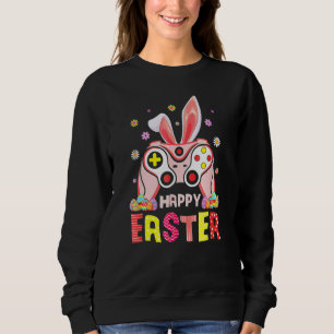 Bunny Gamer för videospelsstyrenhet för glad påsk- T Shirt