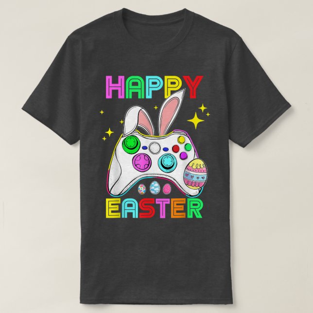 Bunny Gaming Controller Video Game Älskare Gamer E T Shirt (Design framsida)