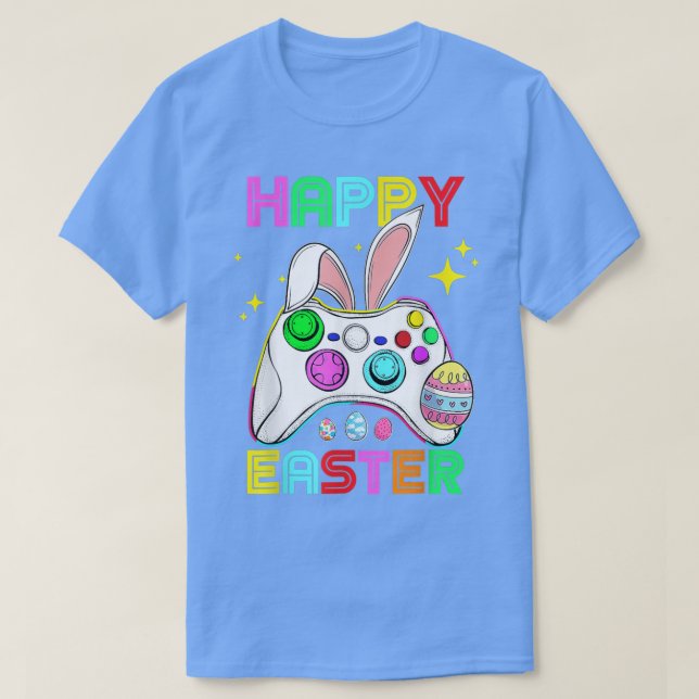 Bunny Gaming Controller Video Game Älskare Gamer E T Shirt (Design framsida)