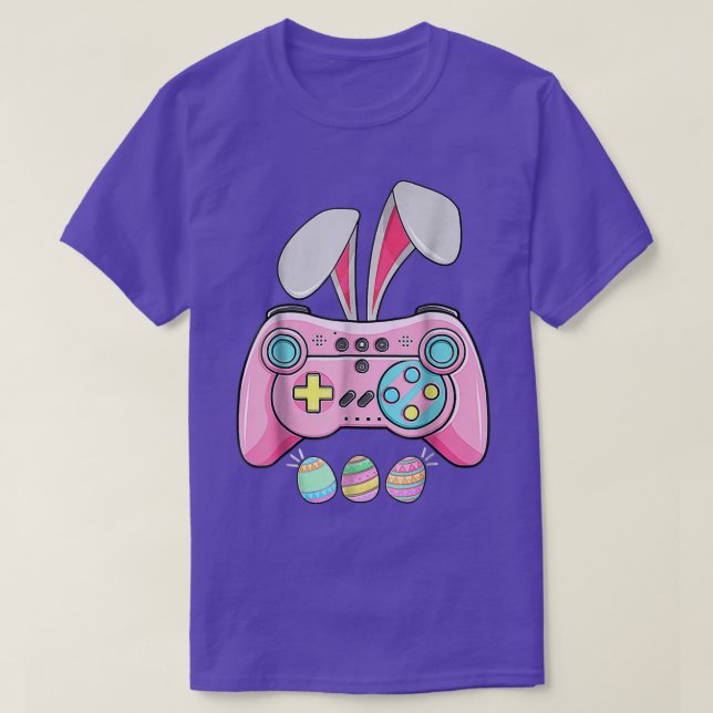 Bunny Gaming Controller Video Game Älskare, Gamer  T Shirt (Design framsida)