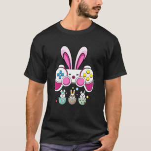 Bunny Gaming Controller Video Game Gamer Påsk D T Shirt