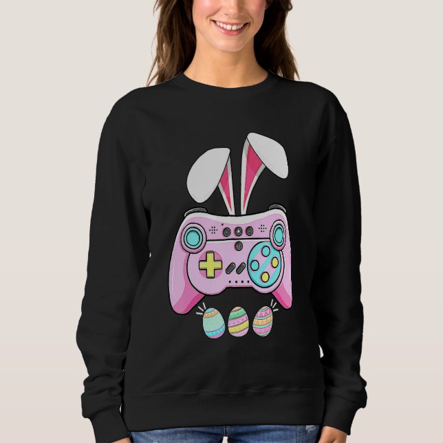 Bunny Gaming Controller Video Game Gamer Påsk Da T Shirt (Framsida)