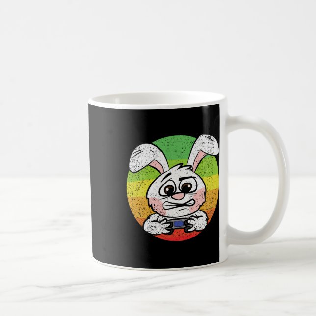 Bunny Gaming Påskägg Hunting Video-match Control Kaffemugg (Höger)