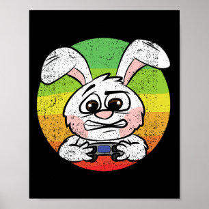 Bunny Gaming Påskägg Hunting Video-match Control Poster