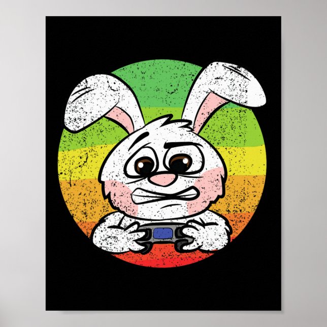 Bunny Gaming Påskägg Hunting Video-match Control Poster (Framsidan)