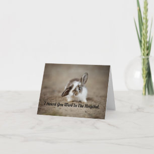 Bunny Get well Greeting Card Kort