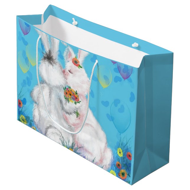Bunny Gift Bag - Hug (Framsidan Vinklad)