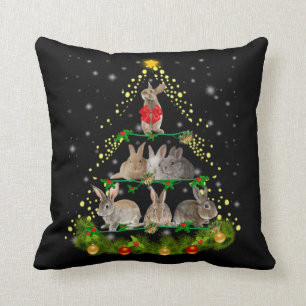 Bunny Gift  Bunny Rabbit Julgran Light Kudde