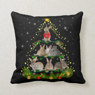 Bunny Gift| Bunny Rabbit Julgran Light Kudde
