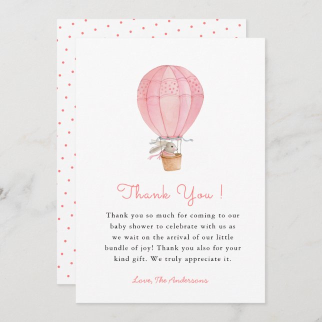 Bunny Girl Baby dusch Tack (Fram/baksida)