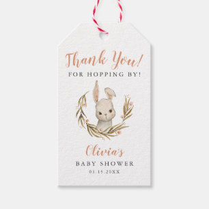 Bunny Girl Baby Shower Tack för att du har hoppat Presentetikett