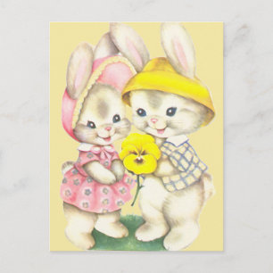 Bunny Girl+Boy Vykort