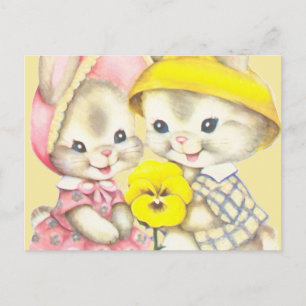 Bunny Girl+Boy Vykort