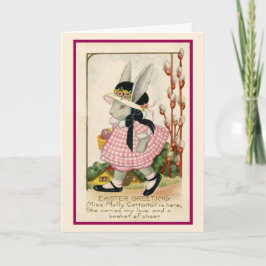 Bunny Girl Påsk Card Helgkort