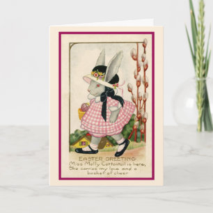 Bunny Girl Påsk Card Helgkort