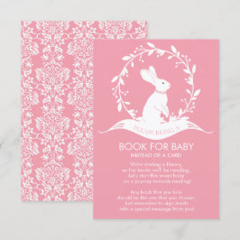 Bunny Girls Baby Shower Bok för Baby Card Inbjudningar