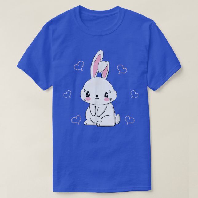Bunny Girls Women Cute Rabbit  T Shirt (Design framsida)