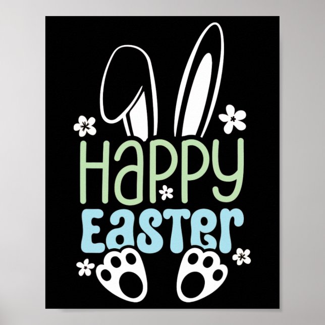 Bunny glad påsk - Utformning av Påsk för kuddar G Poster (Framsidan)