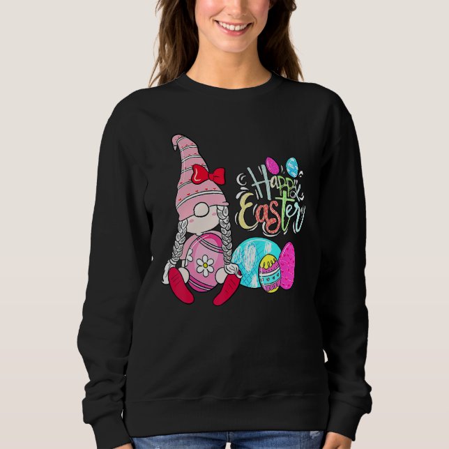 Bunny Gnome Hug Påskäggs Hunting Glad påsk D T Shirt (Framsida)