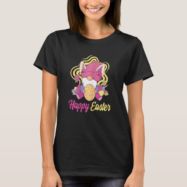 Bunny Gnome Påskägg Glad påsk Outfit Påsk T Shirt (Framsida)