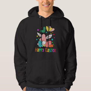 Bunny Gnome Rabbit Egg Hunting Glad påsk Day Ea Hoodie