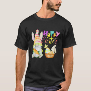 Bunny Gnome Rabbit Eggs Hunting Glad påsk Day F T Shirt