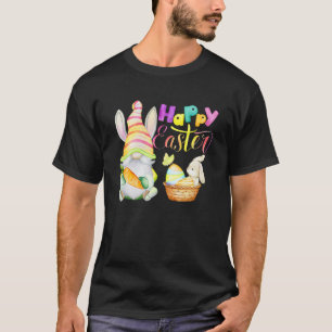 Bunny Gnome Rabbit Eggs Hunting Glad påsk Day F T Shirt