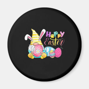 Bunny Gnome Rabbit Eggs Hunting Glad påsk Day Magnet