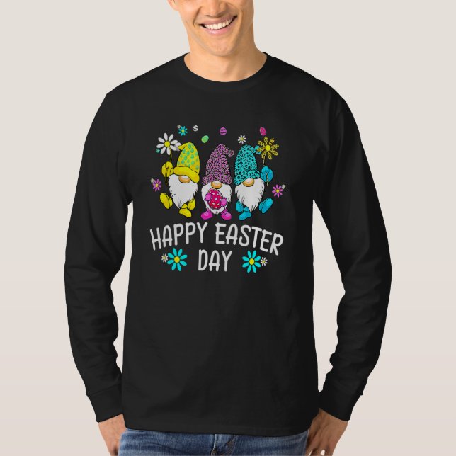 Bunny Gnome Squad Rabbit Eggs Hunting Glad påsk T Shirt (Framsida)