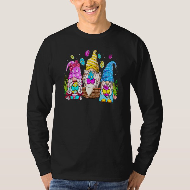 Bunny Gnomes Hug Påskägg Gnome Glad påsk Da T Shirt (Framsida)
