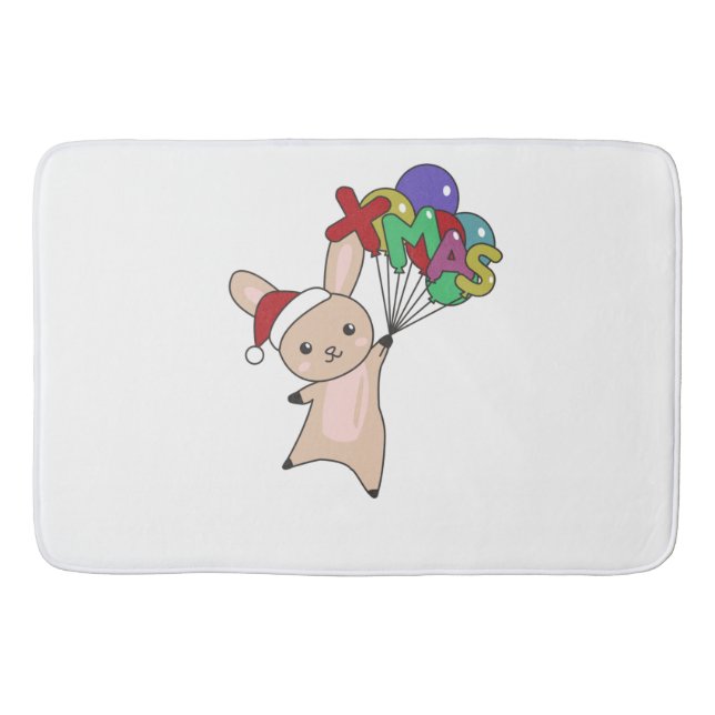Bunny God jul Winter Animals Rabbit Badrumsmatta (Framsidan)