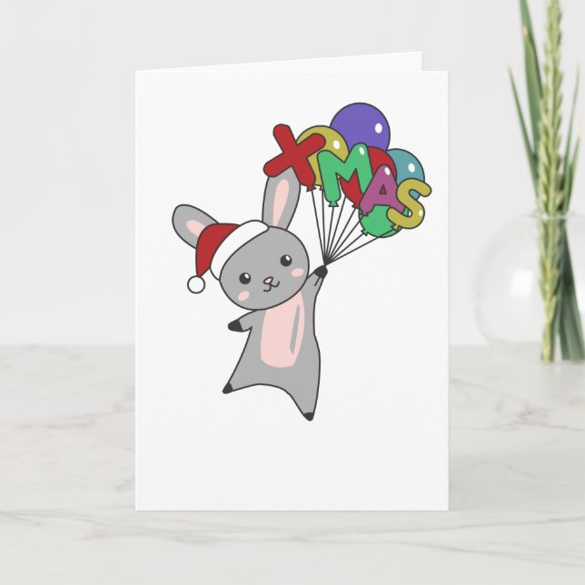 Bunny God jul Winter Animals Rabbit Kort (Framsida)
