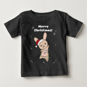 Bunny God jul Winter Animals Rabbits Baby T Shirt