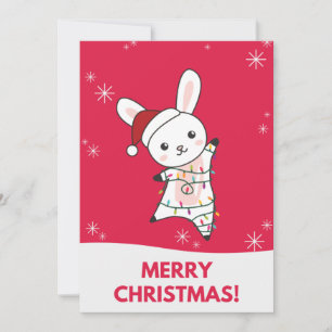 Bunny God jul Winter Animals Rabbits Holid Julkort