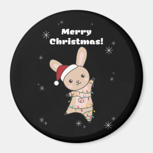 Bunny God jul Winter Animals Rabbits Magne Magnet