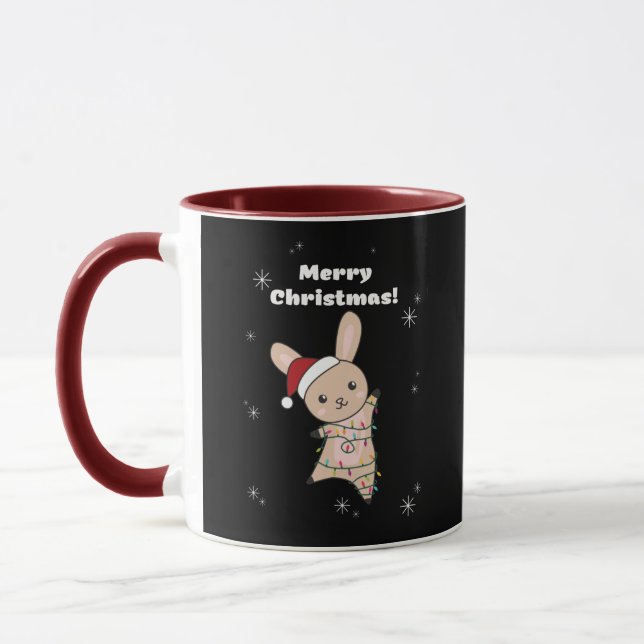 Bunny God jul Winter Animals Rabbits Mugg (Vänster)