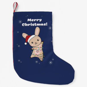 Bunny God jul Winter Animals Rabbits Small Liten Julstrumpa