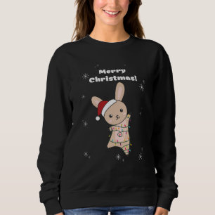 Bunny God jul Winter Animals Rabbits Sweat T Shirt