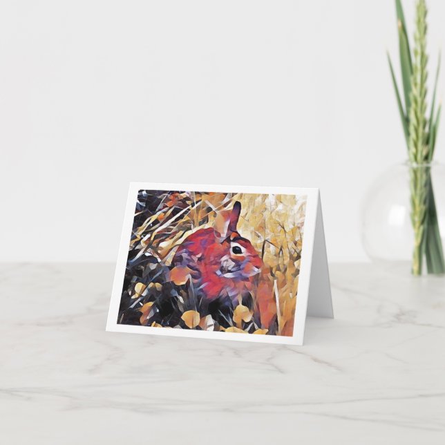 Bunny - gratulationskort tack kort (Framsida)