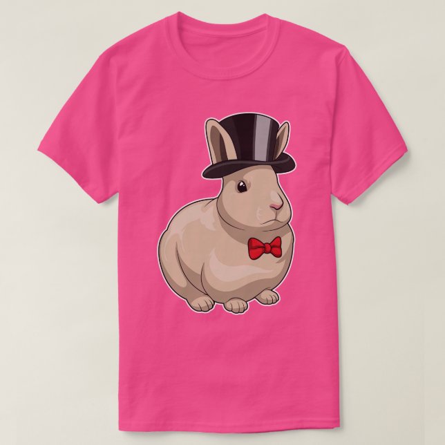 Bunny Groom Cylinder Bröllop T Shirt (Design framsida)