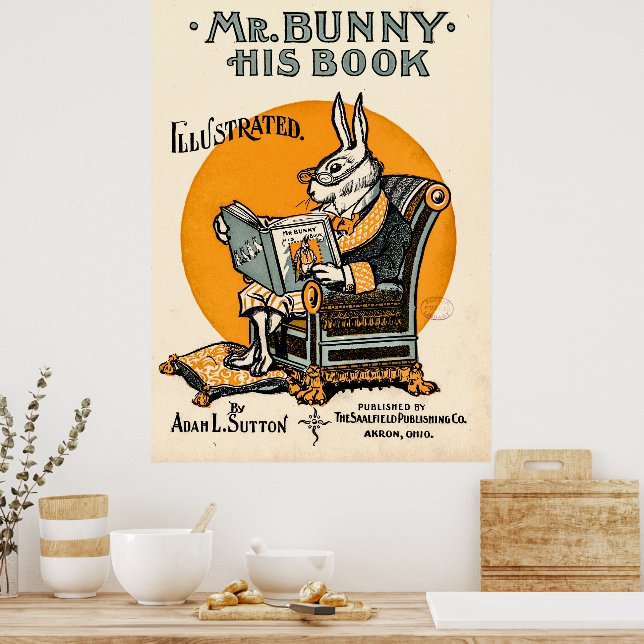 Bunny, hans bok-Adam L. Sutton Poster (Kök)