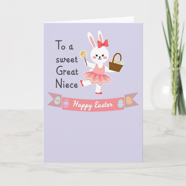 Bunny Happy Easter Season Card Kort (Framsida)